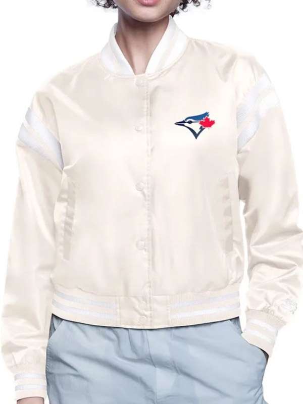 Shop Printed Logo Toronto Blue Jays Varsity Jacket
