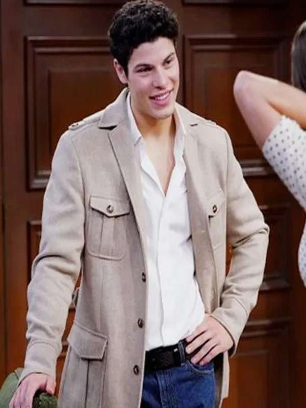The Bold and the Beautiful Brayan Nicoletti Beige Wool Jacket