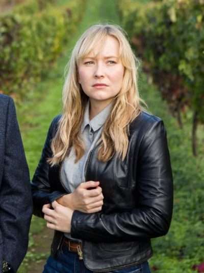 The Brokenwood Mysteries Kristin Sims Black Leather Jacket