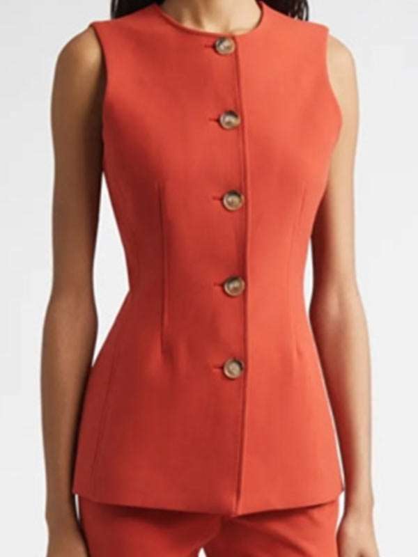 Jenna Bush Hager The Today Show Red Wool Vest