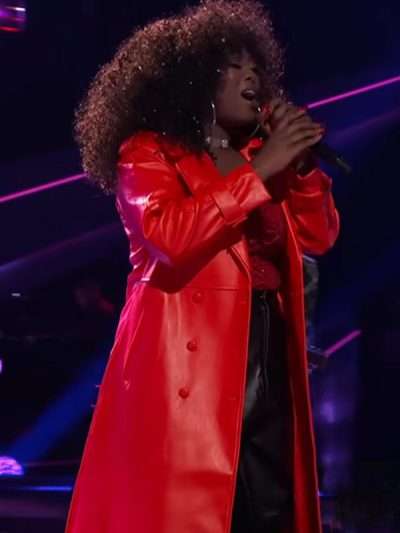 Alexia Jayy The Voice S29 Leather Coat