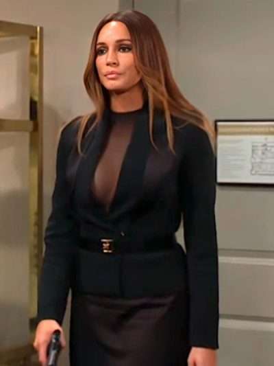 Riza Thomson The Young and the Restless Black Blazer