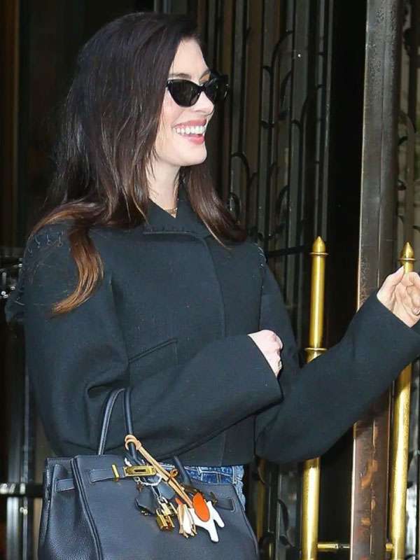 NYC Anne Hathaway Black Wool Jacket