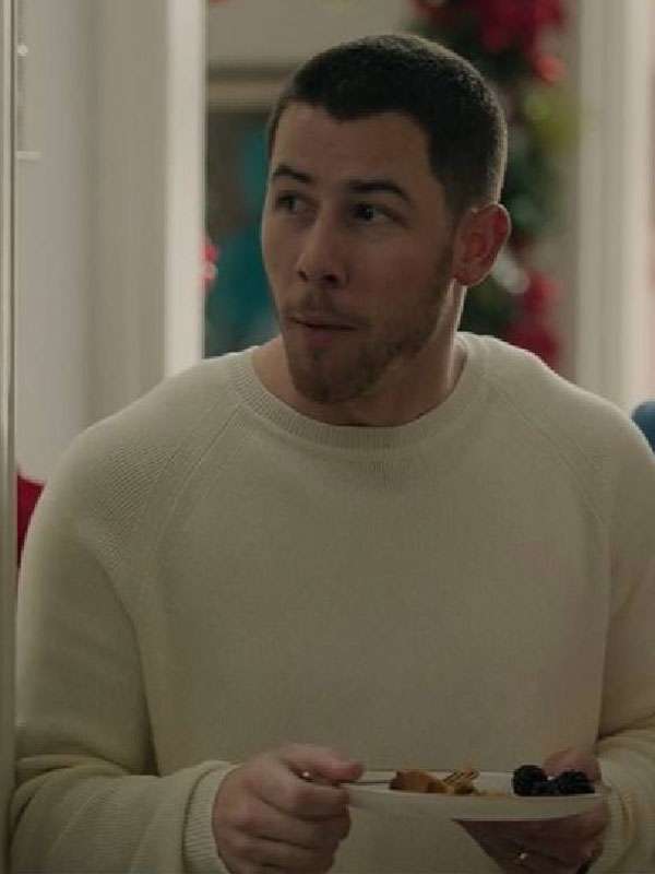 A Very Jonas Christmas 2025 Nick Jonas White Sweatshirt