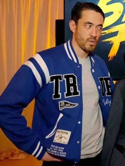 Andrew Koji Street Fighter Blue Varsity Jacket
