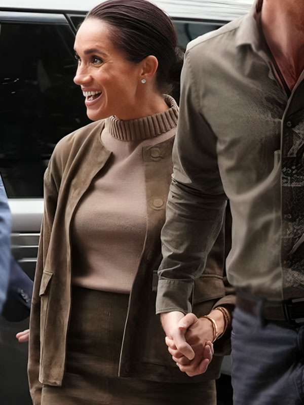 Meghan Australia Visit 2026 Markle Suede Jacket