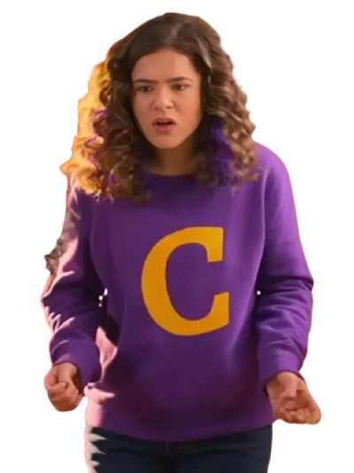 Back to 15 Maisa Silva C Letter Purple Sweatshirt