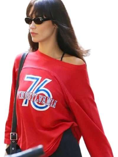 Bella Hadid 76 Pennsylvania Red Sweatshirt