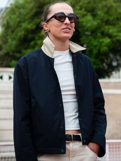 Lga Swiatek 2026 Navy Blue Cotton Jacket