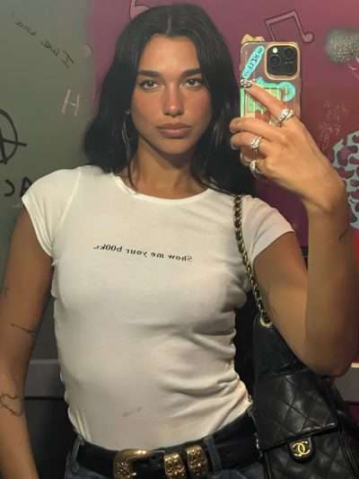 Dua Lipa Show Me Your Books White T-Shirt