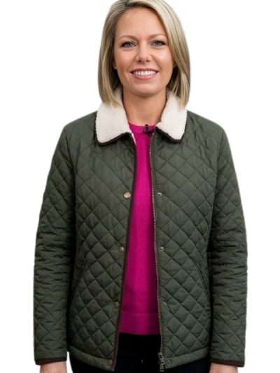 The Today Show 2026 Dylan Dreyer Green Shearling Jacket