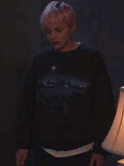 Emma Corrin A Murder At The End Of The World Night Sky Blue Sweatshirt