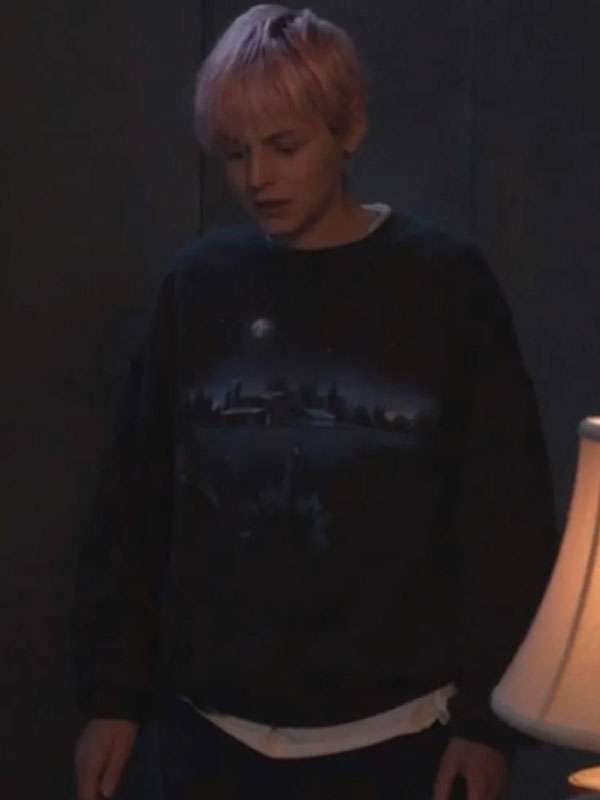 Emma Corrin A Murder At The End Of The World Night Sky Blue Sweatshirt