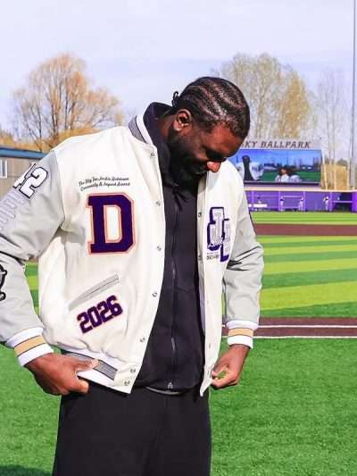 Basketball player BallFranck Kepnang Jackie Robinson Varsity Jacket