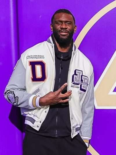 Franck Kepnang Jackie Robinson Varsity Bomber Jacket