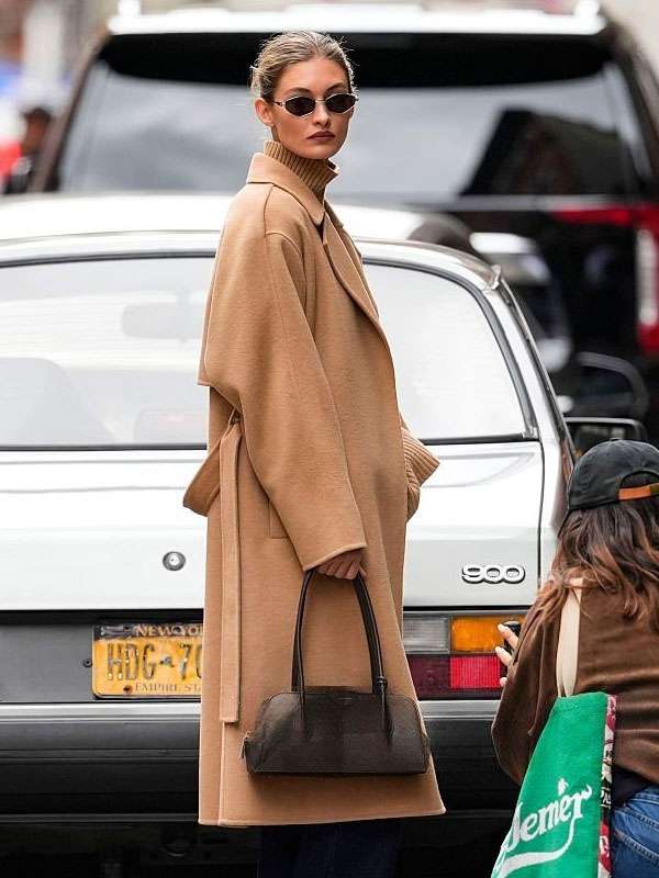 Grace Elizabeth NYC Street Style 2026 Brown Trench Coat