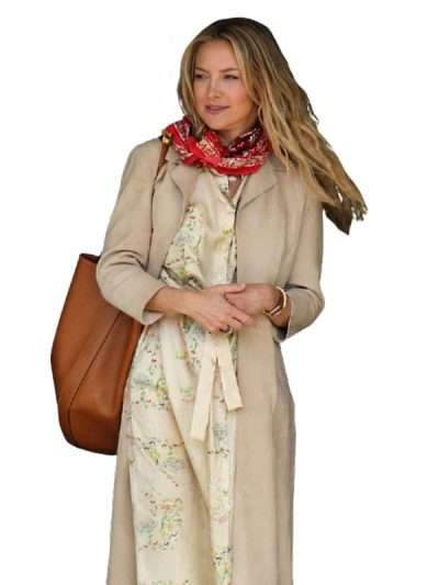 Hello & Paris 2026 Kate Hudson Beige Coat