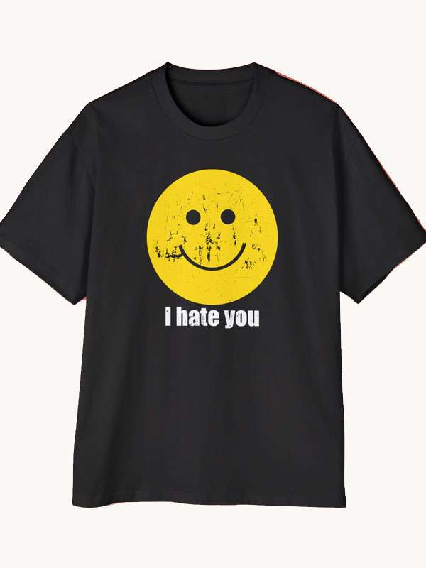 Harry Styles I Hate You Black T-Shirt