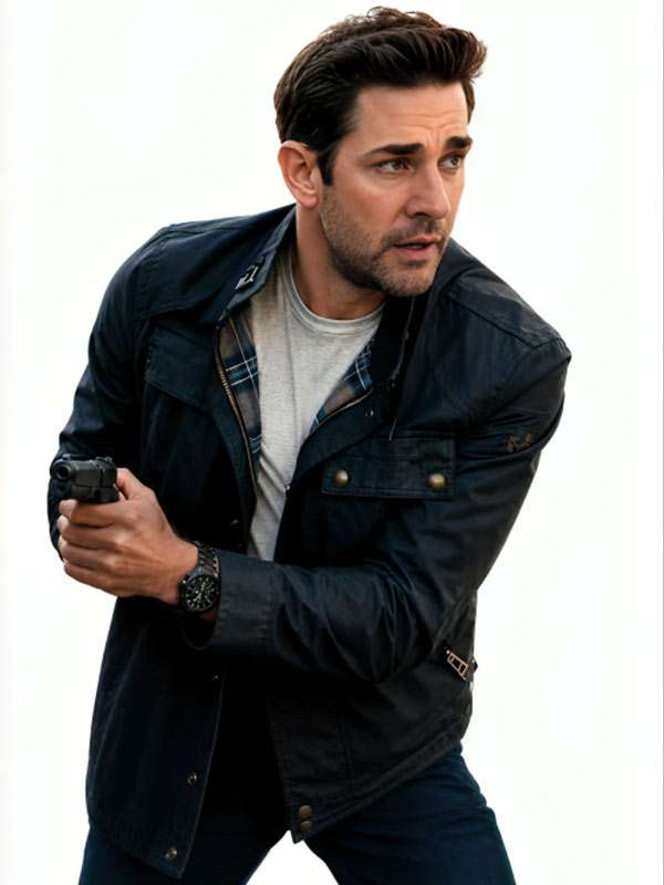 Jack Ryan Ghost War 2026 John Krasinski Black Cotton Jacket