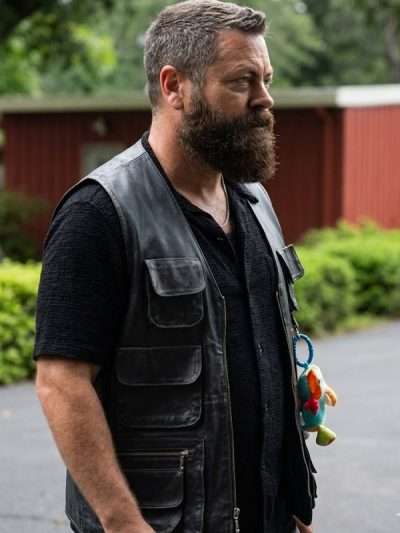 Buy Jinx Millet Margo's Got Money Troubles Nick Offerman Black Leather Vest