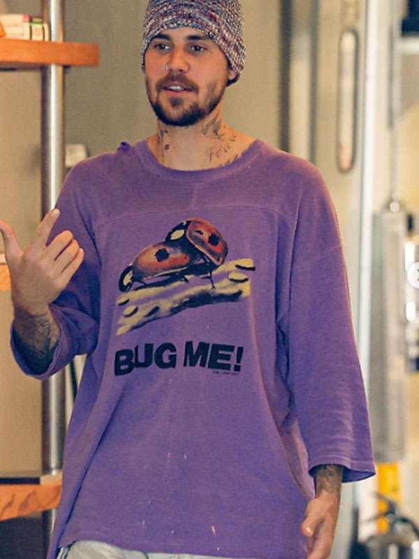 Justin Bieber Bug Me Purple T-Shirt - Image 2