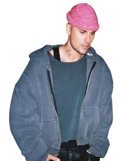 Justin Bieber Coachella 2026 Grey Hooded Jacket