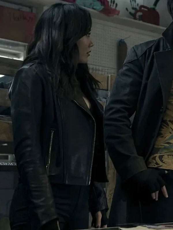 The Boys 2026 Kimiko Miyashiro Black Biker Leather Jacket