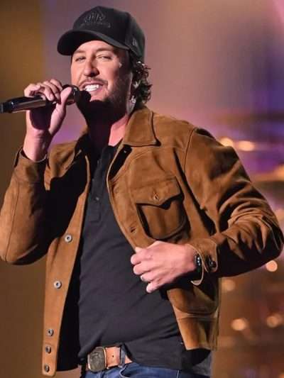 Taylor Swift Night 2026 Luke Bryan Brown Leather Jacket