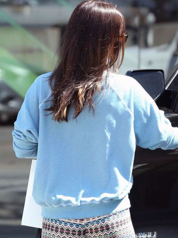 Megan Fox Street Style Blue Sweatshirt