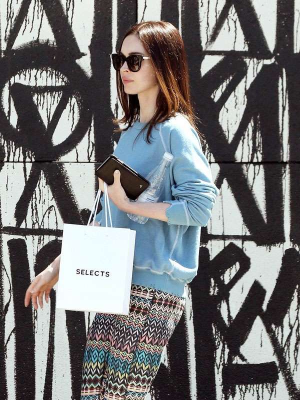 Megan Fox Beverly Hills Street Style Blue Sweatshirt