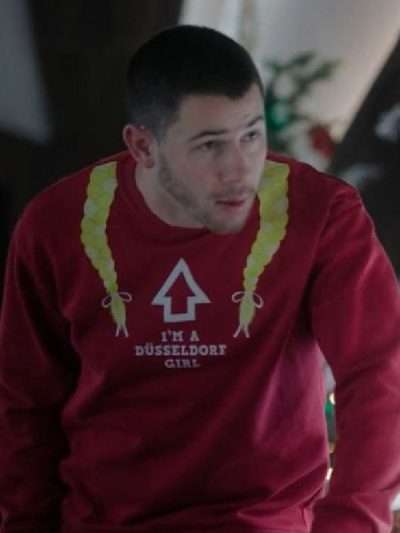 A Very Jonas Christmas Nick Jonas Red Sweatshirt