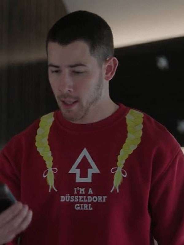 Nick Jonas A Very Jonas Christmas I’M A Düsseldorf GIRL Red Sweatshirt