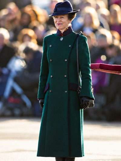 2026 Princess Anne Green Wool Coat