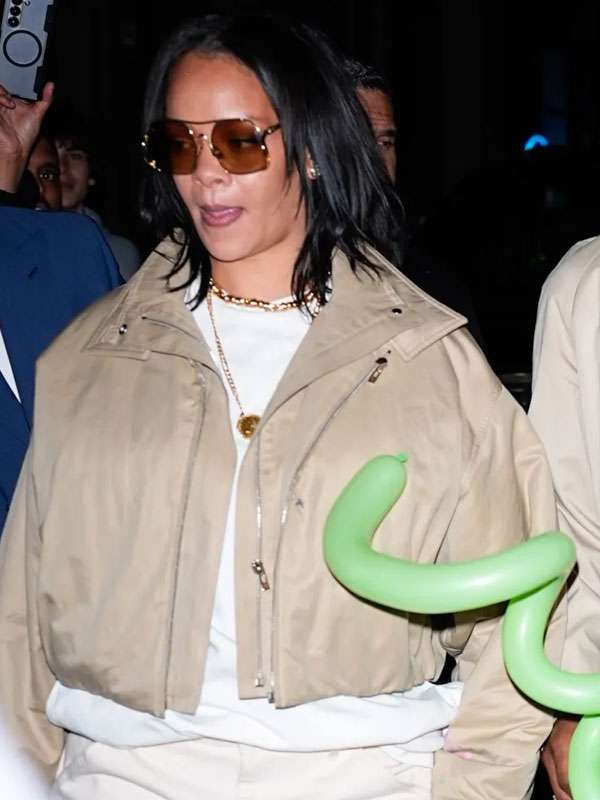 Rza Birthday Party 2026 Rihanna Beige Cotton Jacket
