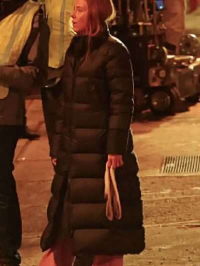 The Exorcist 2026 Scarlett Johansson Black Puffer Coat