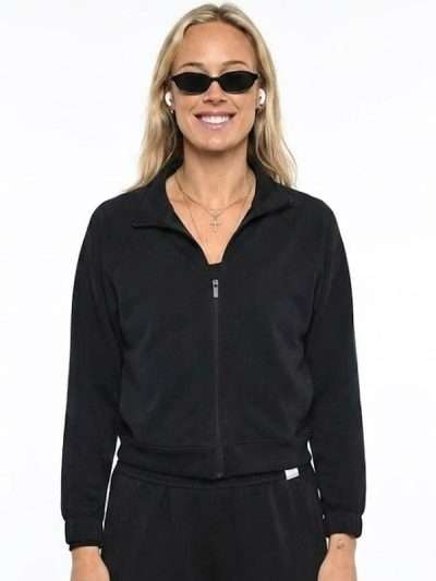 Sophie Cunningham Black Zip -Up Track Jacket