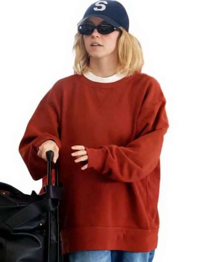 Sydney Sweeney Rust Oversized Sweatshirt