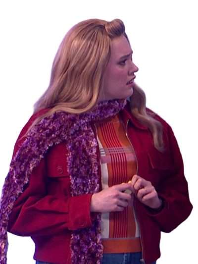 Saturday Night Live UK Aimee Lou Wood Red Suede Jacket