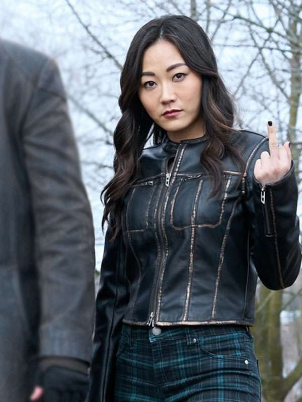 The Boys S05 Kimiko Miyashiro Black Leather Jacket