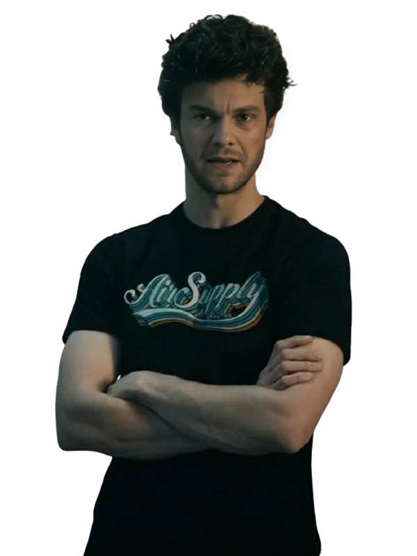 The Boys Jack Quaid Air Supply Black T-Shirt