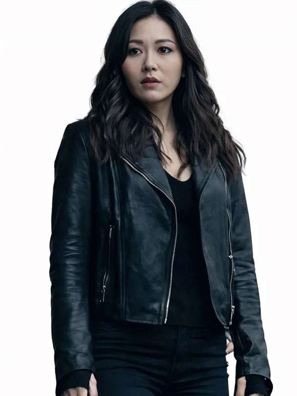 Karen Fukuhara The Boys 2026 Black Leather Jacket