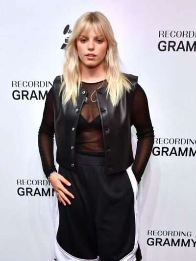 The Grammy Museum Reneé Rapp Black Leather Vest