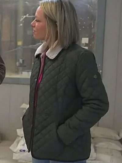 Dylan Dreyer The Today Show Green Quilted Jacket
