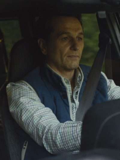 Widow's Bay Matthew Rhys Blue Quilted Vest