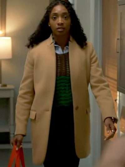 Iantha Richardson Will Trent S04 Beige Wool Coat
