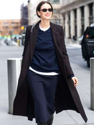 Caitriona Balfe Dark Brown Long Coat