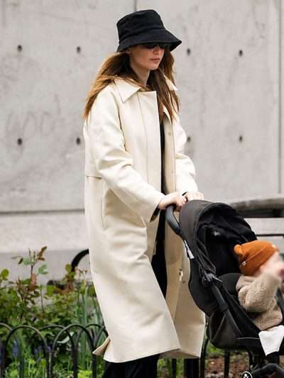 2026 Jennifer Lawrence Off-White Wool Coat