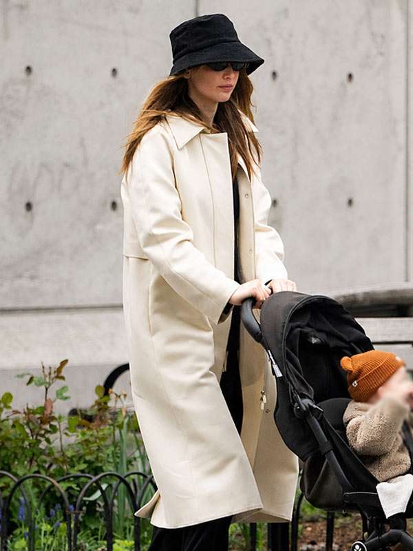 2026 Jennifer Lawrence Off-White Wool Coat