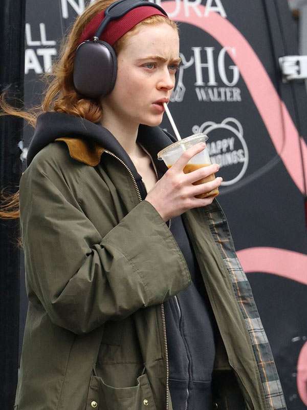 Sadie Sink London Notting Hill Green Jacket
