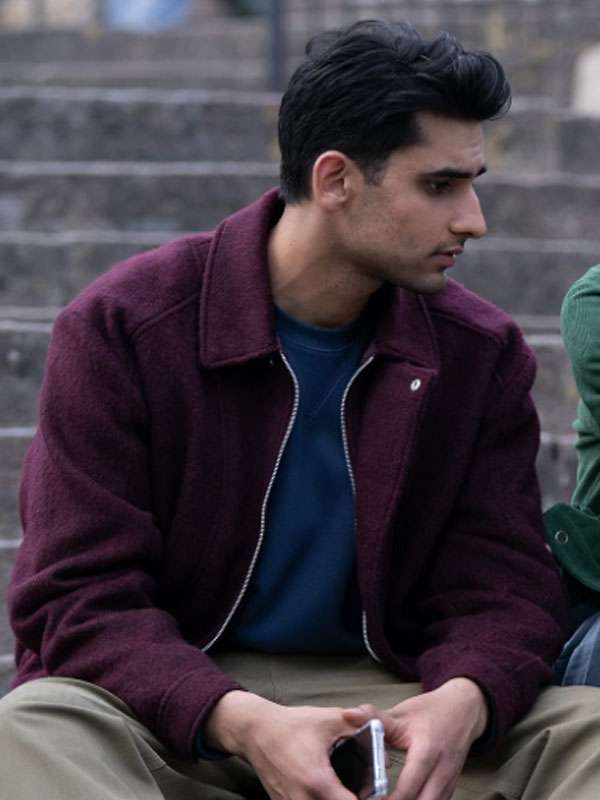 A Good Girl's Guide to Murder Zain Iqbal Burgundy Wool Jacket